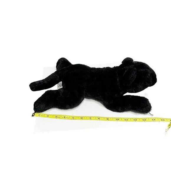 FAO Schwarz Black Panther Cat Floppy Plush 15” Laying Down Golden Eyes Soft - Picture 13 of 13